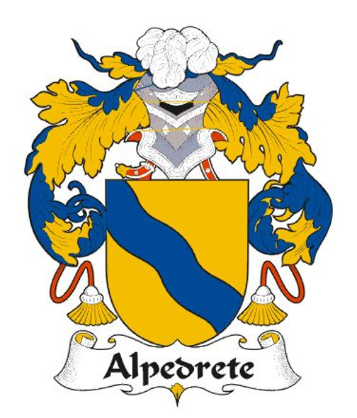 Alpedrete Spanish Coat of Arms Print Alpedrete Spanish Family Crest Print