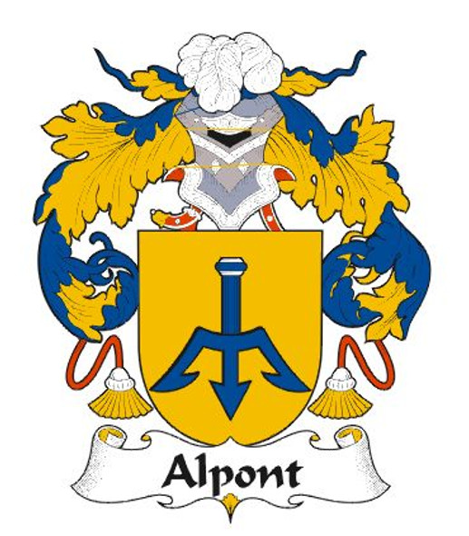 Alpont Spanish Coat of Arms Print Alpont Spanish Family Crest Print