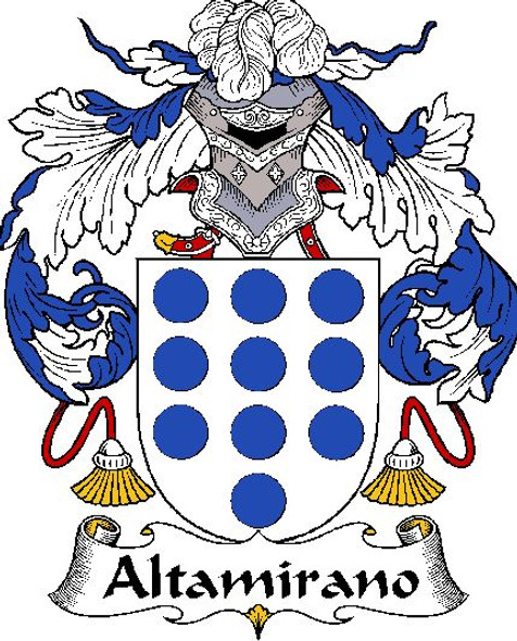 Altamirano Spanish Coat of Arms Print Altamirano Spanish Family Crest Print