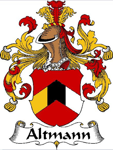 Altmann German Coat of Arms Print Altmann German Family Crest Print