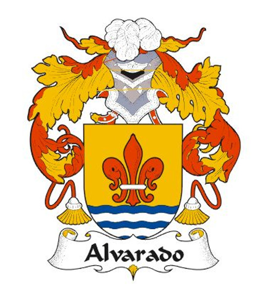 Alvarado Spanish Coat of Arms Print Alvarado Spanish Family Crest Print
