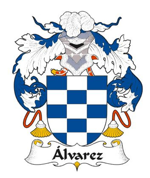 Alvarez Spanish Coat of Arms Print Alvarez Spanish Family Crest Print