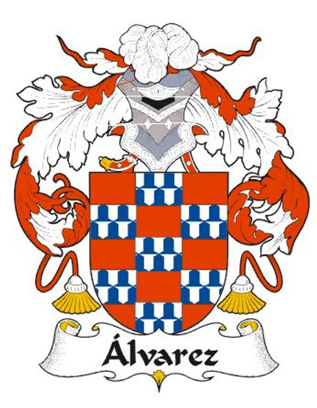 Alvarez Spanish Coat of Arms Large Print Alvarez Spanish Family Crest