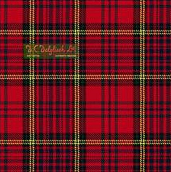 Anderson Of Kinneddar Red Modern Double Width 11oz Lightweight Tartan Wool Fabric