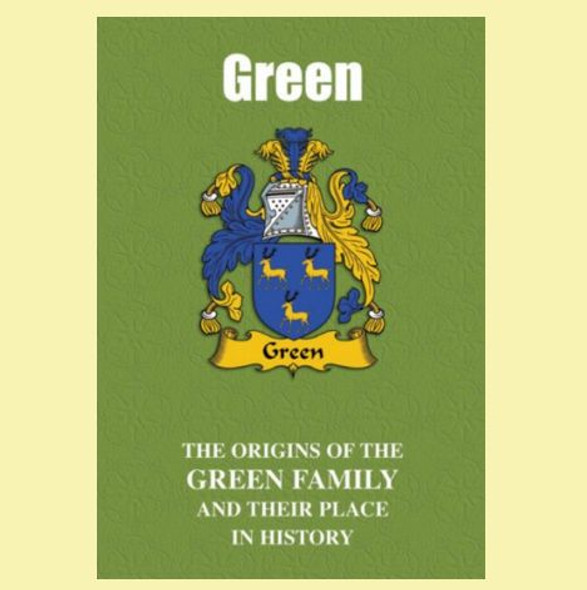 Green Coat Of Arms History English Family Name Origins Mini Book