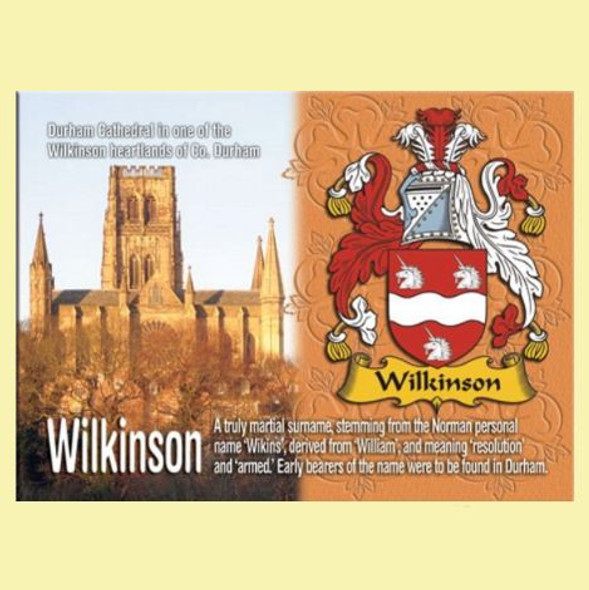 Wilkinson Coat of Arms English Family Name Fridge Magnets Set of 2