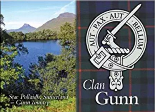 Gunn Clan Badge Scottish Family Name Fridge Magnets Set of 2