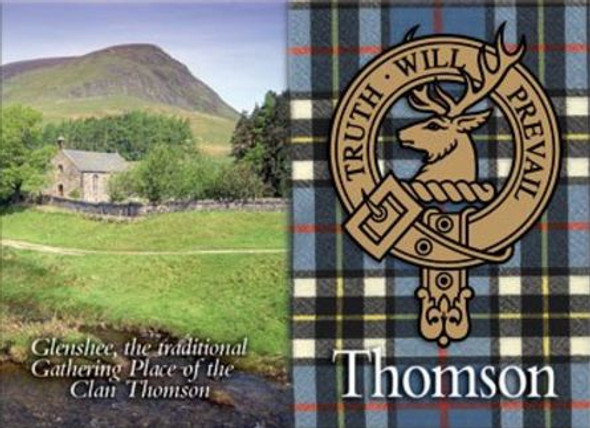 Thomson Clan Badge Scottish Family Name Fridge Magnets Set of 4