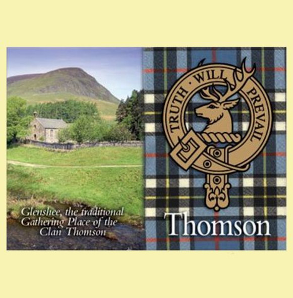 Thomson Clan Badge Scottish Family Name Fridge Magnets Set of 4