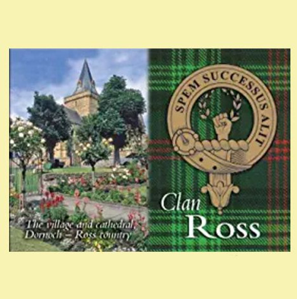 Ross Clan Badge Scottish Family Name Fridge Magnets Set of 4