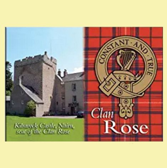 Rose Clan Badge Scottish Family Name Fridge Magnets Set of 4