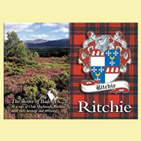 Ritchie Coat of Arms Scottish Family Name Fridge Magnets Set of 4