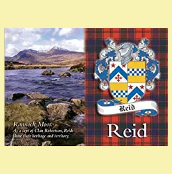 Reid Coat of Arms Scottish Family Name Fridge Magnets Set of 4
