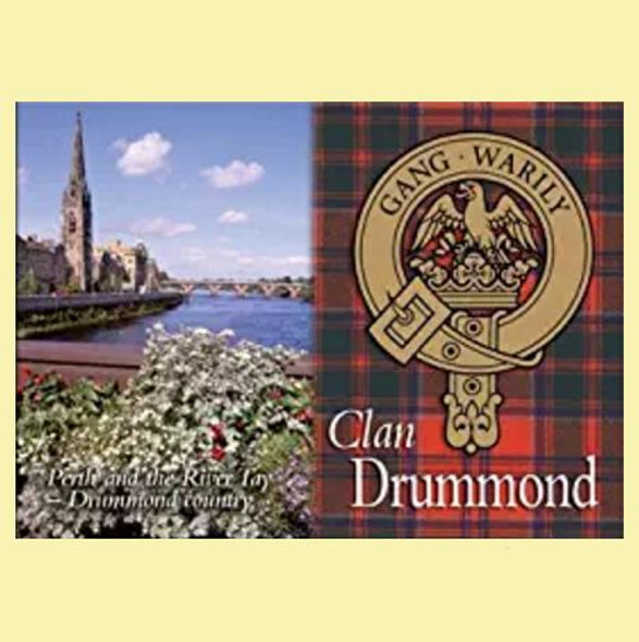 Drummond Clan Badge Scottish Family Name Fridge Magnets Set of 4