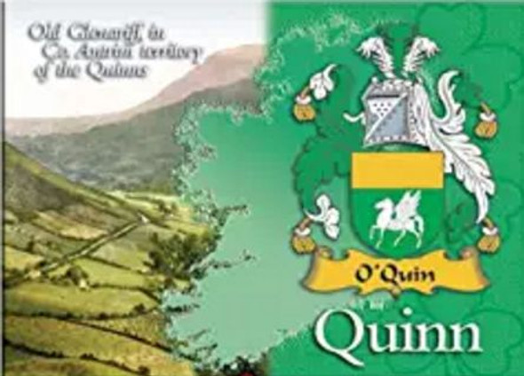 Quinn Coat of Arms Irish Family Name Fridge Magnets Set of 4