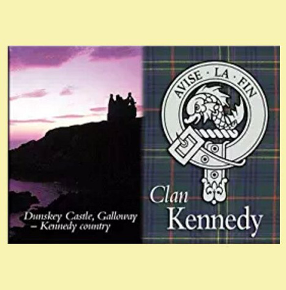 Kennedy Clan Badge Scottish Family Name Fridge Magnets Set of 4