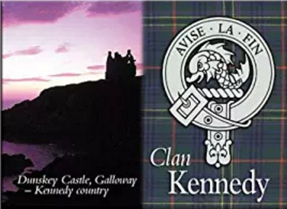 Kennedy Clan Badge Scottish Family Name Fridge Magnets Set of 4