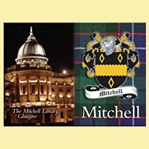 Mitchell Coat of Arms Scottish Family Name Fridge Magnets Set of 4