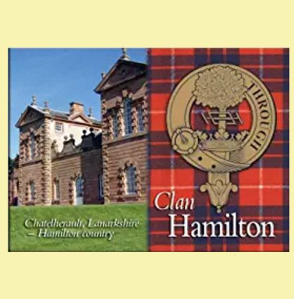 Hamilton Clan Badge Scottish Family Name Fridge Magnets Set of 4