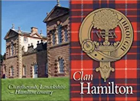 Hamilton Clan Badge Scottish Family Name Fridge Magnets Set of 4