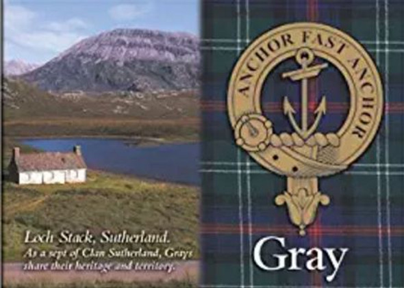 Gray Clan Badge Scottish Family Name Fridge Magnets Set of 4