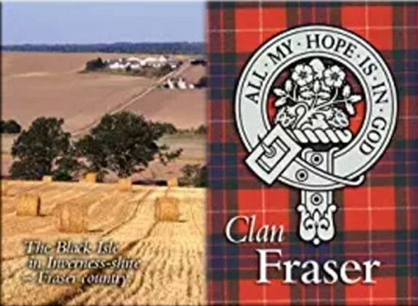 Fraser Clan Badge Scottish Family Name Fridge Magnets Set of 2