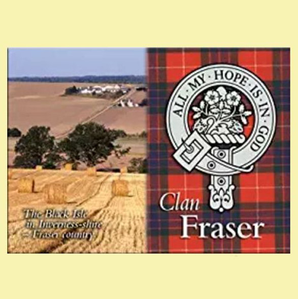 Fraser Clan Badge Scottish Family Name Fridge Magnets Set of 4