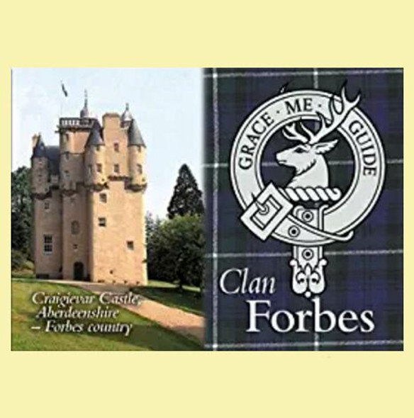 Forbes Clan Badge Scottish Family Name Fridge Magnets Set of 4