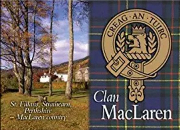 MacLaren Clan Badge Scottish Family Name Fridge Magnets Set of 2