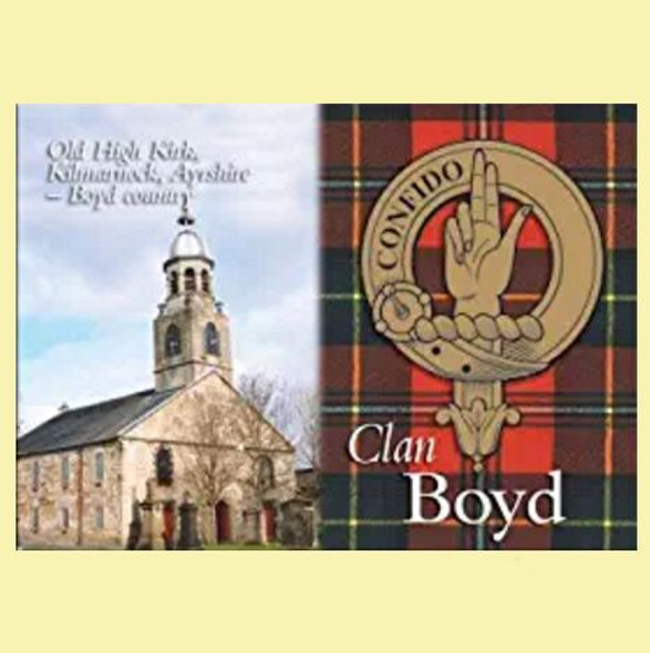 Boyd Clan Badge Scottish Family Name Fridge Magnets Set of 4