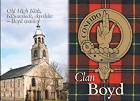 Boyd Clan Badge Scottish Family Name Fridge Magnets Set of 4