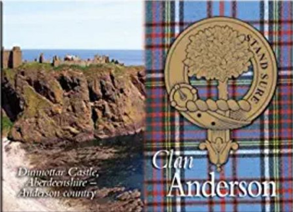 Anderson Clan Badge Scottish Family Name Fridge Magnets Set of 4