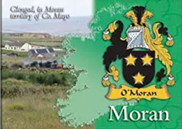 Moran Coat of Arms Irish Family Name Fridge Magnets Set of 2