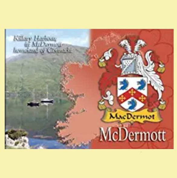 McDermott Coat of Arms Irish Family Name Fridge Magnets Set of 2
