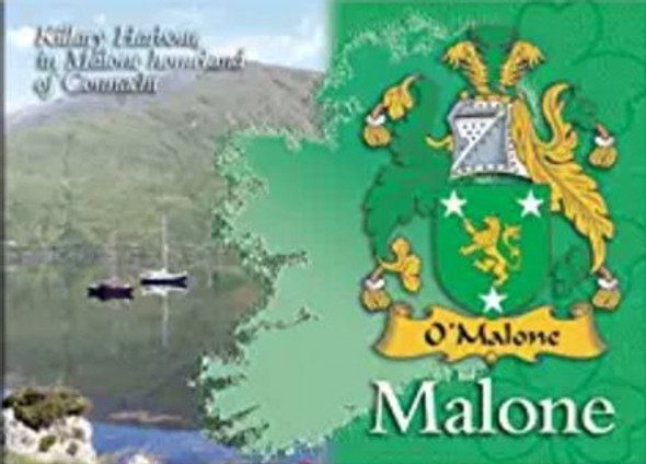 Malone Coat of Arms Irish Family Name Fridge Magnets Set of 4