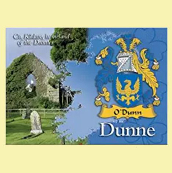 Dunne  Coat of Arms Irish Family Name Fridge Magnets Set of 2