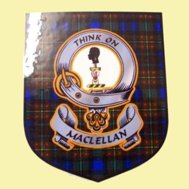 MacLellan Clan Tartan Clan MacLellan Badge Shield Decal Sticker
