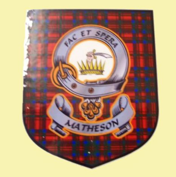Matheson Clan Tartan Clan Matheson Badge Shield Decal Sticker