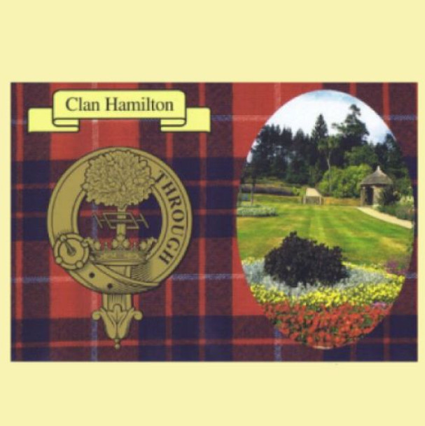 Hamilton Clan Crest Tartan History Hamilton Clan Badge Postcards Set of 2