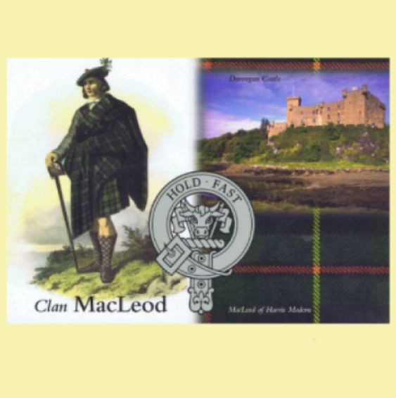MacLeod Clan Crest Tartan History MacLeod Clan Badge Postcards Set of 2
