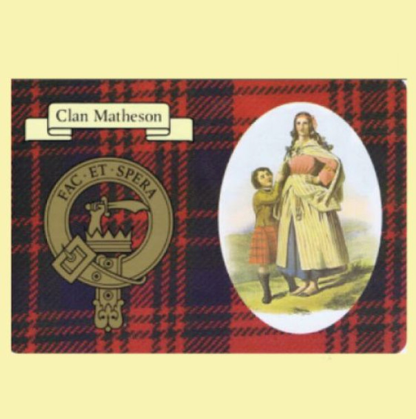 Matheson Clan Crest Tartan History Matheson Clan Badge Postcards Pack of 5