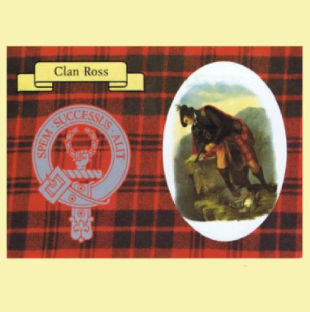 Ross Clan Crest Tartan History Ross Clan Badge Postcards Pack of 5