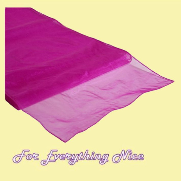 Fuchsia Pink Organza Wedding Table Runners Decorations x 25 For Hire