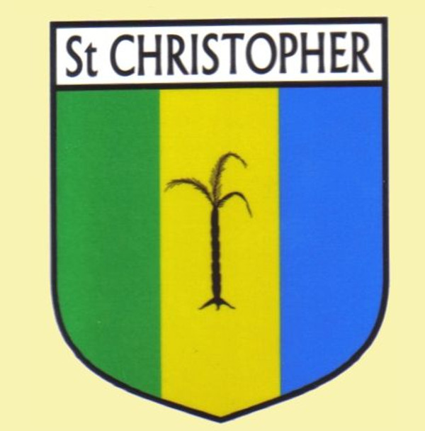 St Christopher Flag Country Flag St Christopher Decals Stickers Set of 3