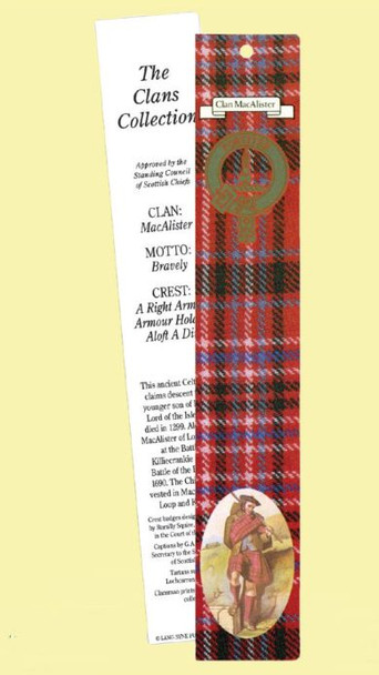 MacAlister Clan Tartan MacAlister History Bookmarks Pack of 10