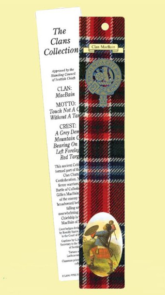 MacBain Clan Tartan MacBain History Bookmarks Set of 5