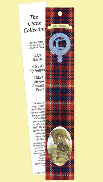 MacRae Clan Tartan MacRae History Bookmarks Set of 5