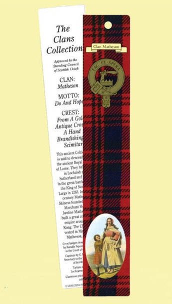 Matheson Clan Tartan Matheson History Bookmarks Set of 5