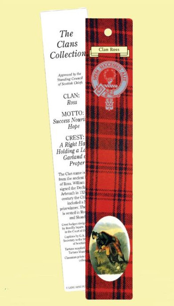 Ross Clan Tartan Ross History Bookmarks Set of 2