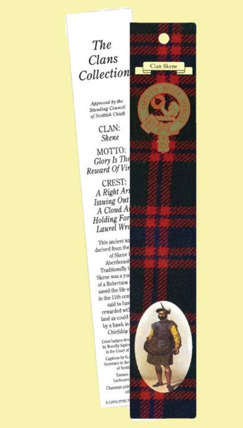 Skene Clan Tartan Skene History Bookmarks Set of 5